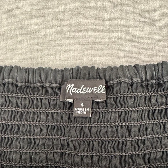 Madewell Black Button-Front Mini Dress - Picture 4 of 4